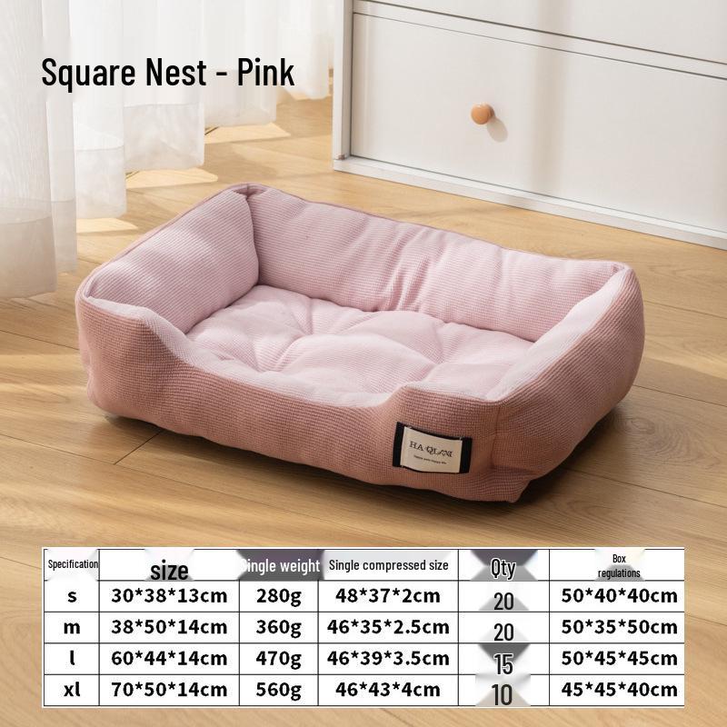 All-Season Warm Pet Bed for Small Dogs and Cats
