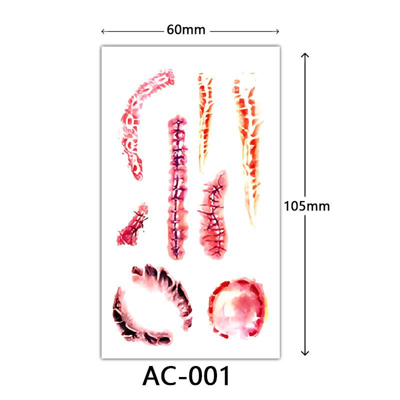 Halloween Temporary Tattoo Stickers Set With Water Transfer Craft For Costumes And Party Decor