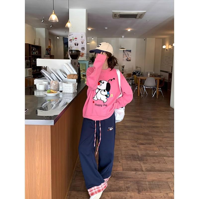 Damen Graue High-Waist Sweatpants mit Spitze und weitem Bein - Kollektion Frühjahr 2025