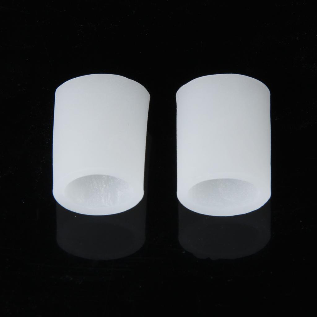 2 Pieces Open Silicone Toe Tube - Sleeves Corn Pad Protectors for Cushions Corns, Blisters,