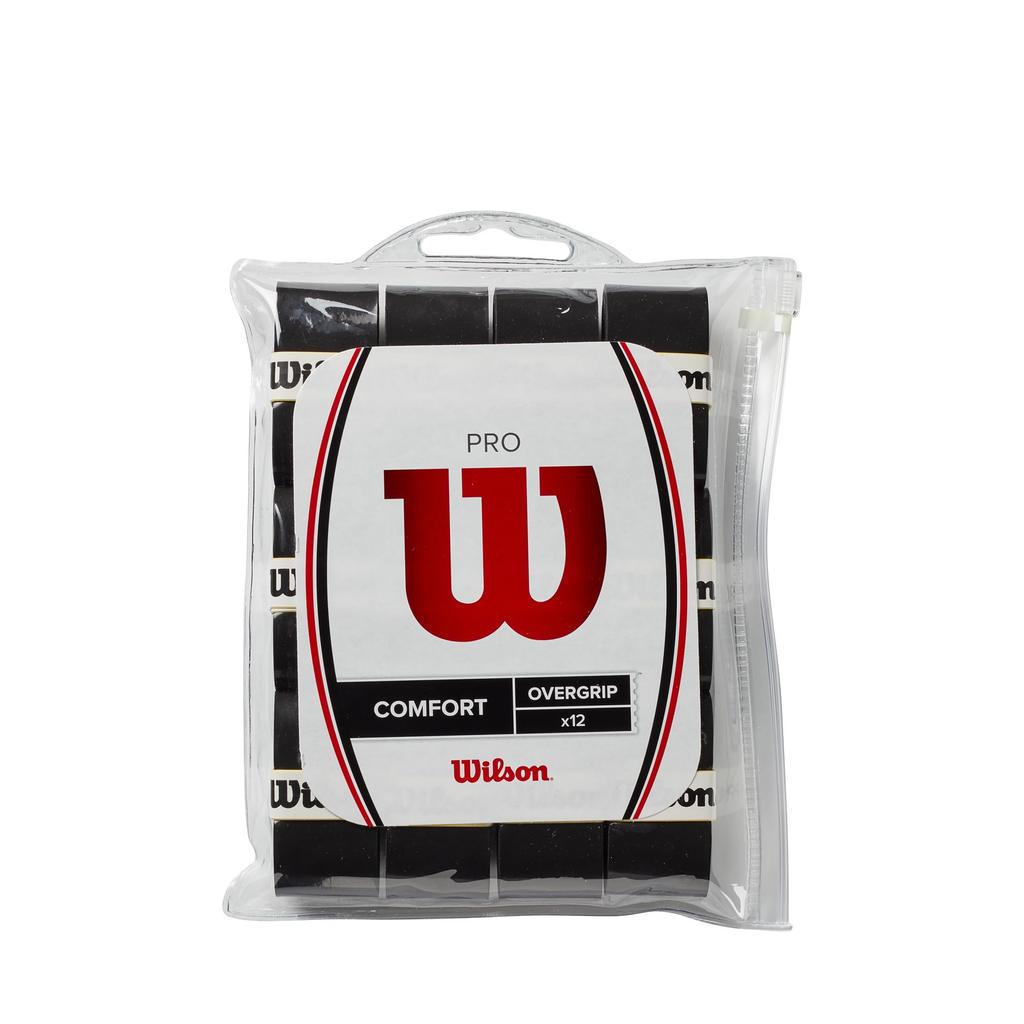 Wilson Pro Overgrip Tennis Grips, 12-Pack, Black