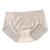 Women's Ultra Thin Ice Silk Underwear Seamless Mid Waist Briefs Quick Drying Breathable Invisible Panties