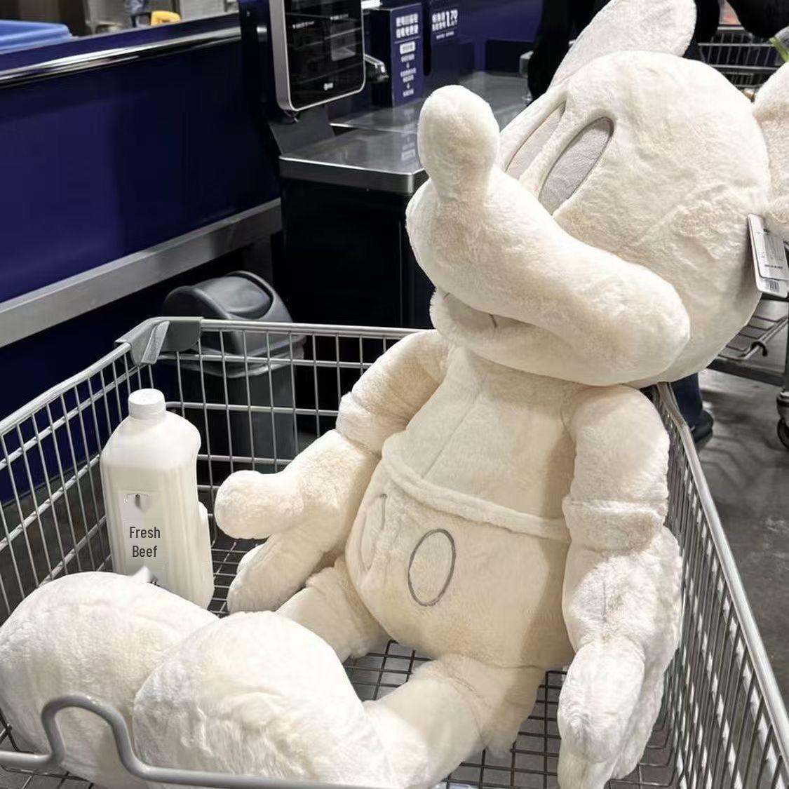 

Очень большая плюшевая кукла Микки Маус - Подарок на день рождения для обнимания в кровати, мягкая игрушка 60 cm (0.5 kg) белый