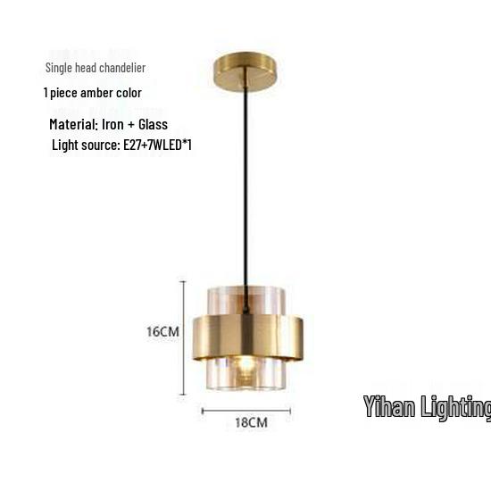 Nordic Modern Pendant Light – Minimalist Glass Fixture for Coffee Shops, Bedside, Bar Counters