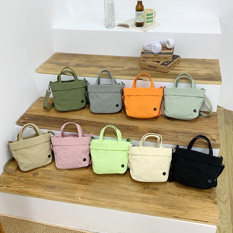 Solid Simple Color Handheld Water Bucket Pack Kids Shoulder Bag Casual School