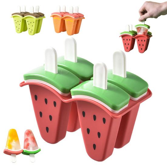 Ice Cube Mold Fruit Shape Summer Party Ice Tray Easy Release Spill-Proof Design Picnic Ice Cube Maker DIY Popsicle
