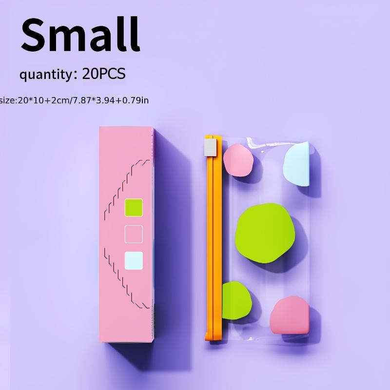 Reusable Slider Zipper Food Storage Bags Stand Up Refrigerator Fresh Keeping Pouches small size-20pcs