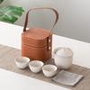 Business Gifts Travel Tea Set Kuaike Cup One Pot Three Cups Portable Cover Bowl Small Set Outdoor High-end Kung Fu Set