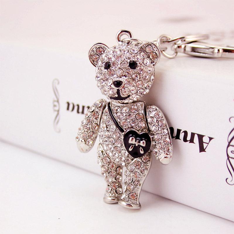 Teddy Bear Crossbody Bag & Keychain - Animal Charm Bag Pendant for Women