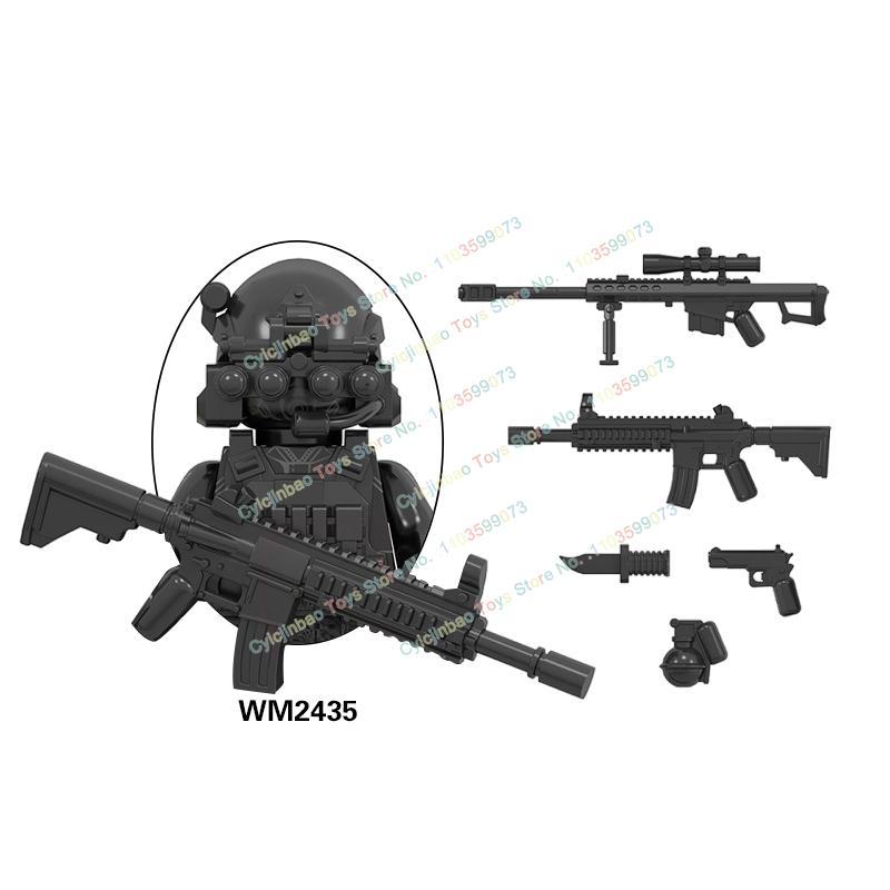 Figurine de acțiune cu mini cărămizi Forțele Speciale Navy Seals Soldați Moderni KSK SSO Blocuri de Construcție Jucării pentru Copii WM6147