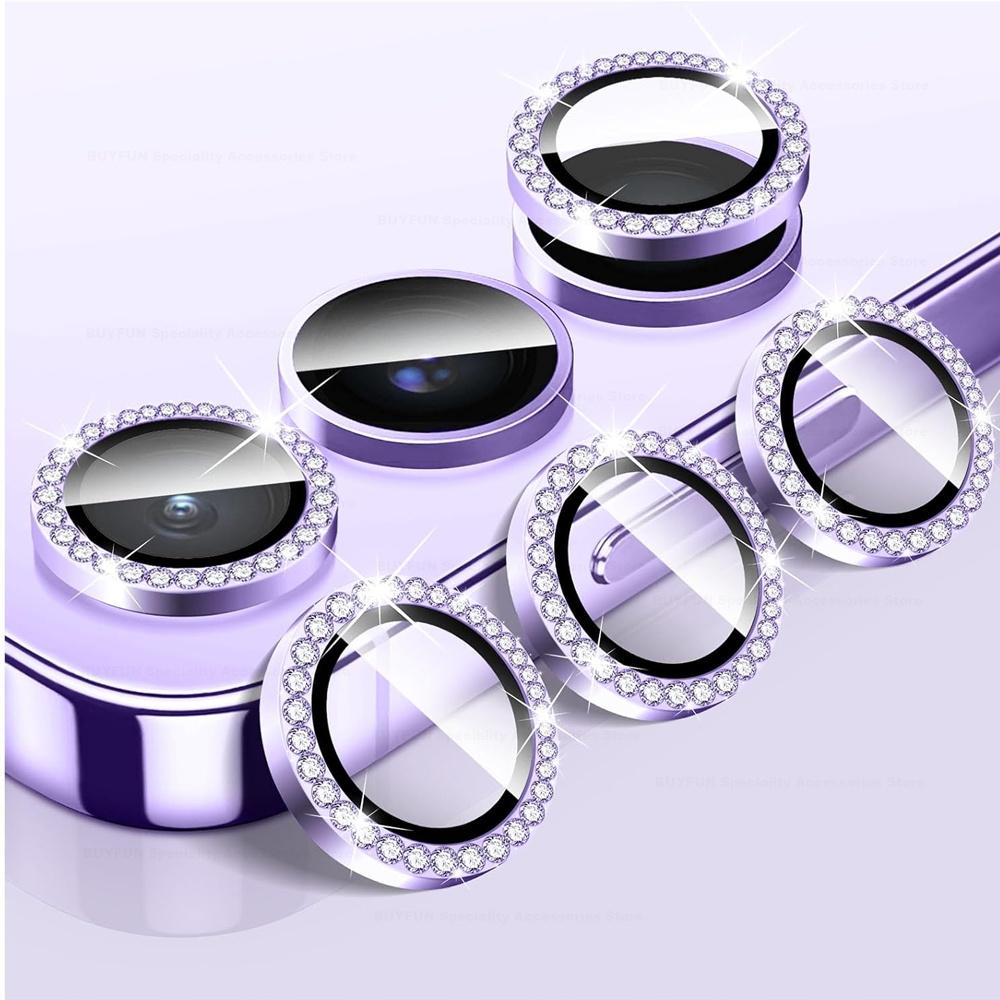 

Для Samsung Galaxy A16 4G 5G Diamond Camera Lens Protector Блестящая закаленная стеклянная задняя крышка объектива Алюминиевое металлическое кольцо Galaxy A06 A16 4G 5G - 3PCS