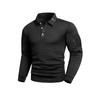 Herren Poloshirt mit Revers, gespleißter Tasche und Reißverschluss-Dekoration für den täglichen lässigen Sport