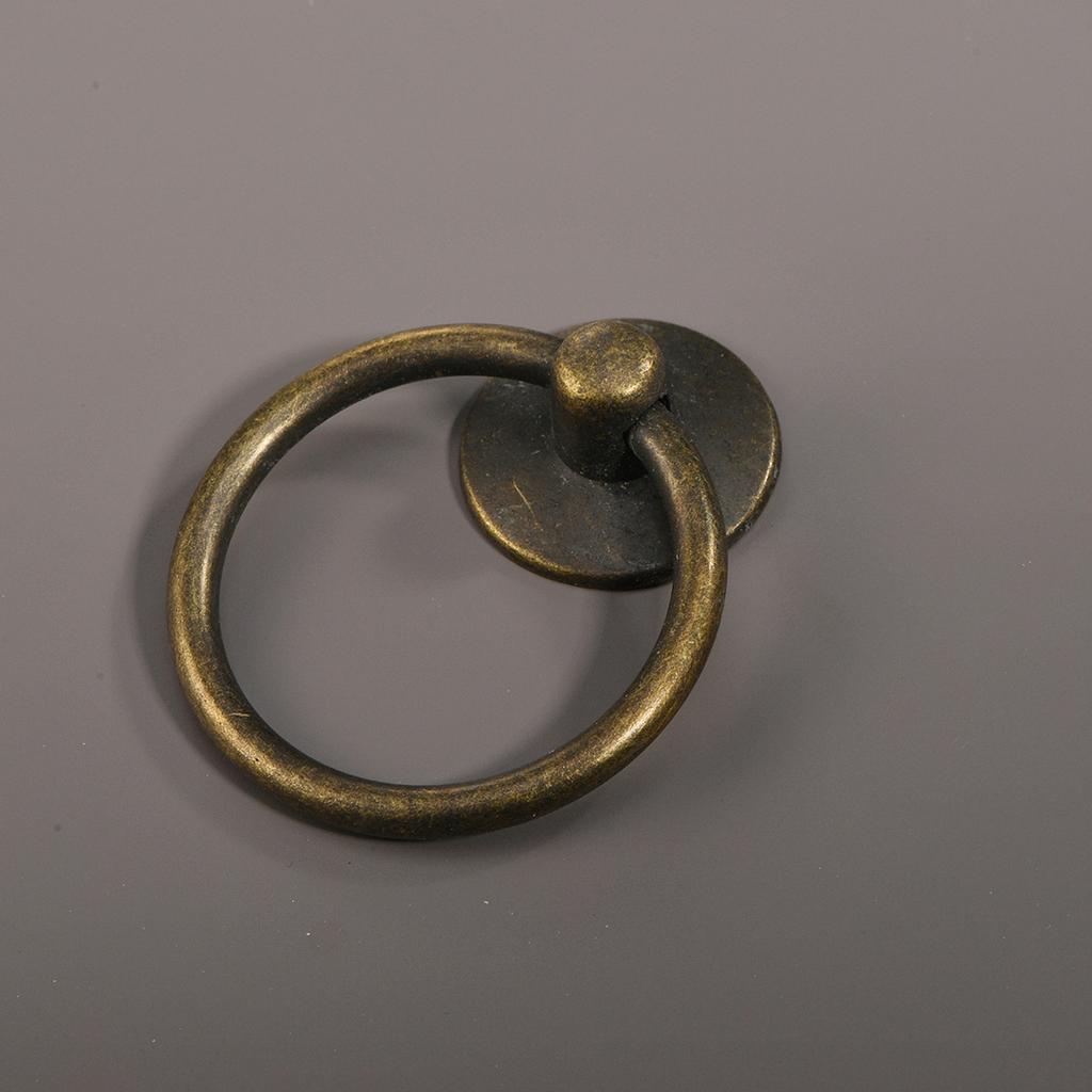 2pcs Circular Single Hole Drawer Handles, Cabinets, Wardrobe Handles,Vintage Alloy Handles