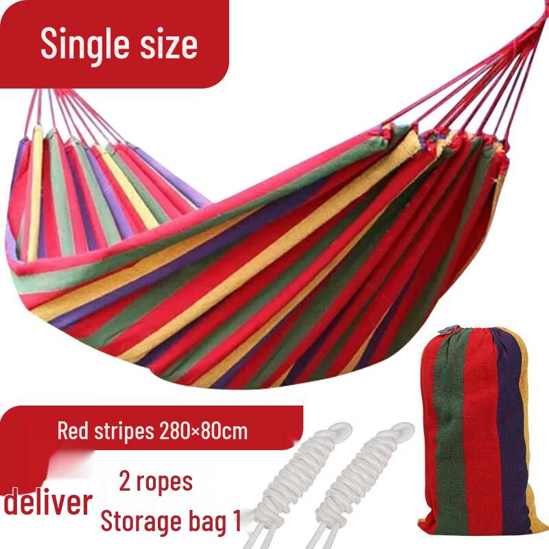 Baizi'en Outdoor Anti-rollover Canvas Hammock X48