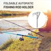 Foldable Automatic Fishing Rod Holder Stainless Steel Fishing Pole Rack Ground Support Bracket