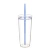 Portable Straw Cup 20oz Colorful Tritan Tumbler for Iced Coffee Juice Tea Milk Dishwasher Safe Drinkware Gift for Teens