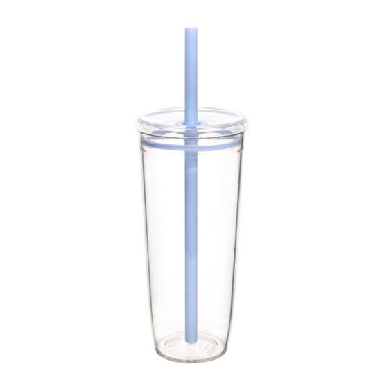 Portable Straw Cup 20oz Colorful Tritan Tumbler for Iced Coffee Juice Tea Milk Dishwasher Safe Drinkware Gift for Teens