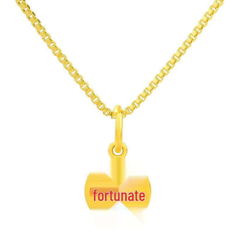 

Imitation Gold Christmas Tree Necklace with Dragon Pendant