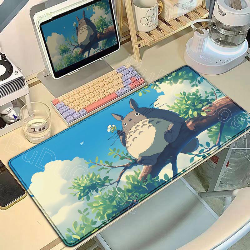 Tappetino Mouse Bordo Bloccato Anime T-Totoros Mouse Pad Accessori Gaming per Laptop Nuovo Gioco per Computer Tastiera Tappetino da Scrivania Mousepad XXL per Regalo