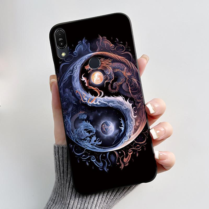For Asus Zenfone Max Pro M1 ZB602KL ZB601KL X00TD / Max M1 ZB555KL X00PD Case Rabbit Cartoon Animals Black Soft Silicone Cover