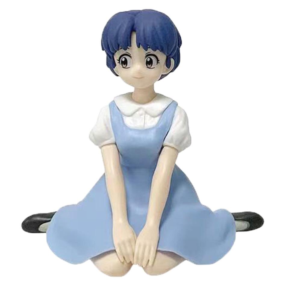 

Anime Ranma1/2 Relax Time Tendou Akane Female Ranma 10cm Kwaii Girl Seated Pvc Model Figures Funny Desktop Oranment Periphery