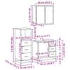 3 Piece Bathroom Furniture Set In Sonoma Oak Particleboard