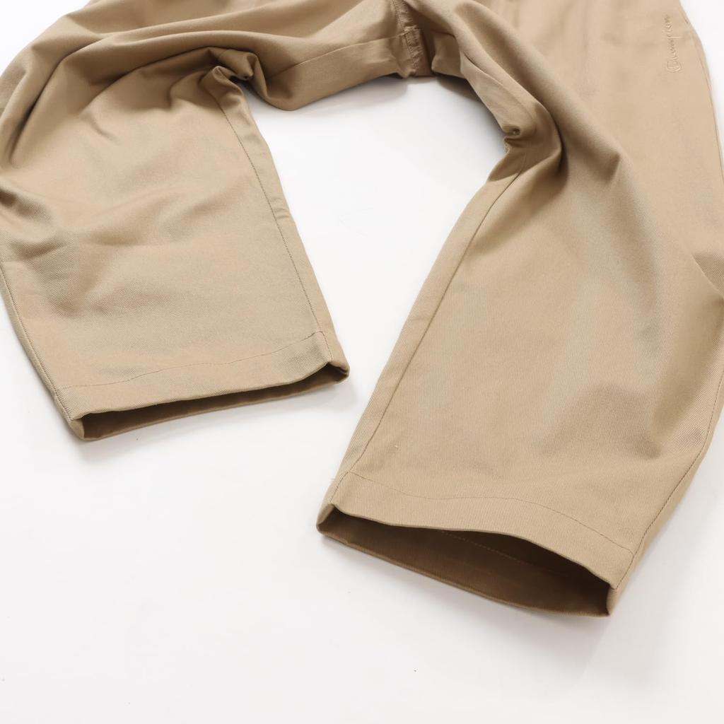Champion Long Pants for Slash Pockets on Both Embroidered Beige Kids, 100% Cotton, Sides, Logo, Basic, CK-Z202,