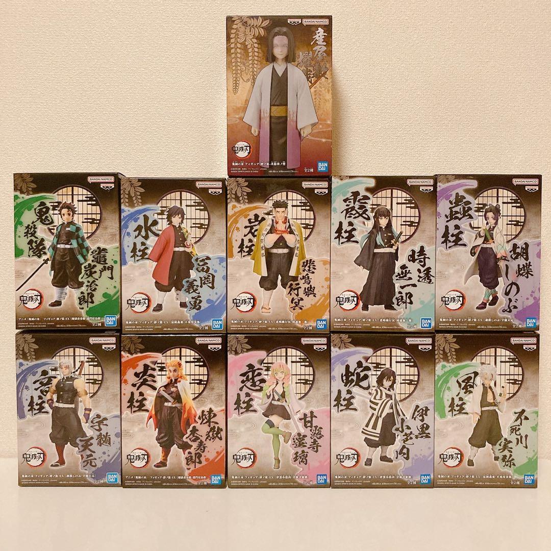 

[USED] Demon Slayer: Kimetsu no Yaiba Figures: Ubuyashiki Kagaya, Kamado Tanjiro, and Hashira, 11 pieces in total