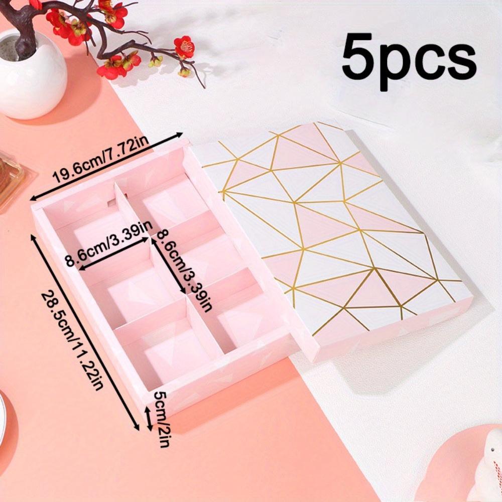 5pcs Pink Gift Box with Lids Paper Rectangle Treat Containers Gift Wrap Boxes for Weddings Birthdays Parties Festivals Treat Boxes for Soap