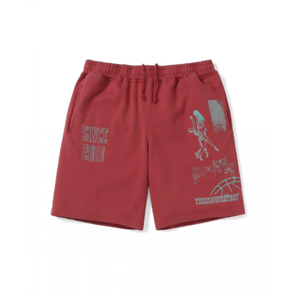 Thisisneverthat Basketball Sweatshort Red S