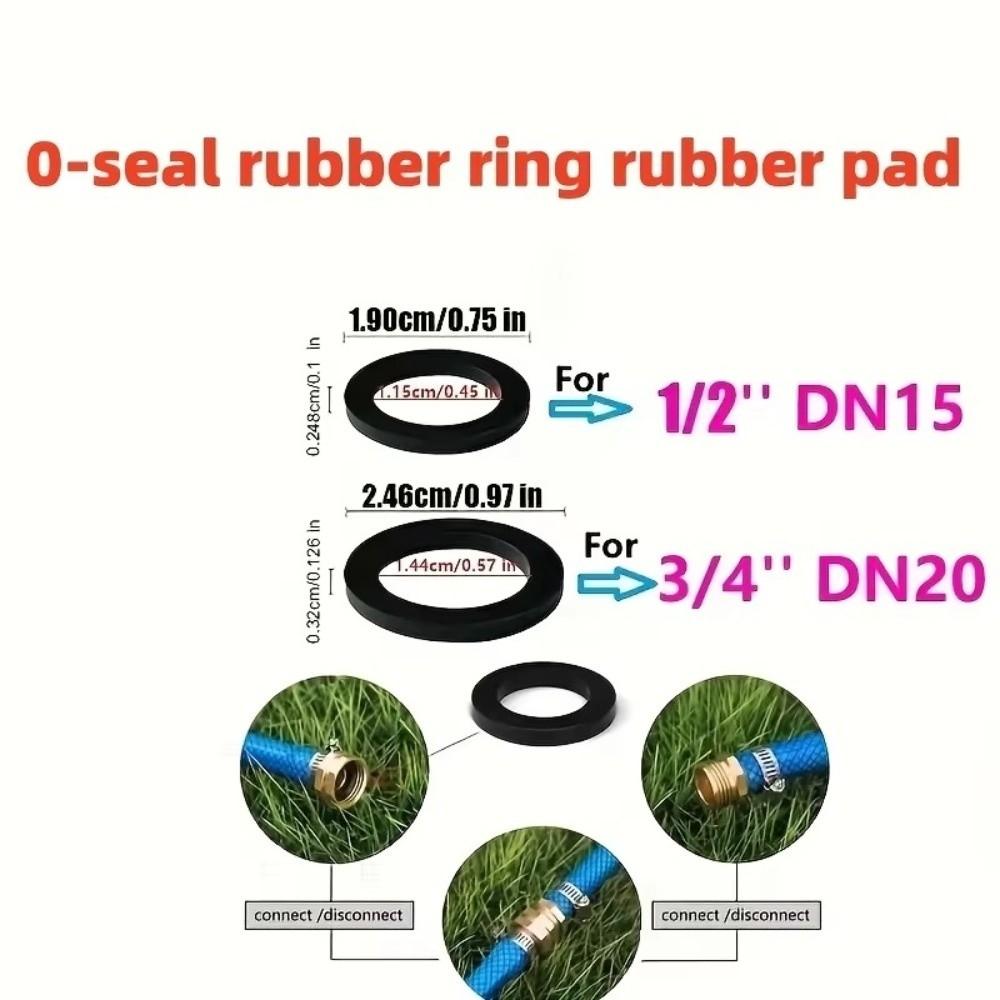36/50/100Pcs Heat Resistant Flat Washer Gasket 1/2" & 3/4" Pipe Sealing Ring For Faucet Valve
