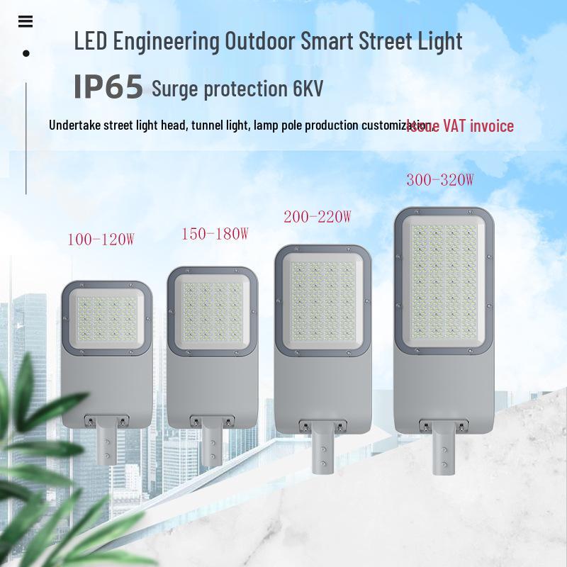 Adjustable LED Street Light Head, Tool-Free Opening, 200W/300W