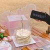 Set Of 5 Pink butterflycake Boxes Plastic Decorative Containers For functions