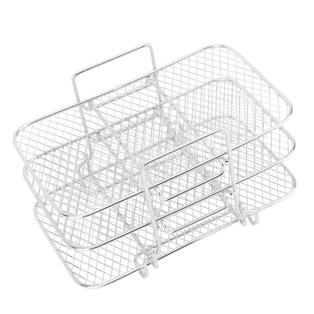 Silver Baking Rack Rectangle Shape Dehydrator Rack Durable Air Fryer Rack Food Dehydrating