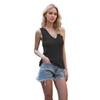 Summer Women's V-Neck Solid Colour Backless Knit Tie Small Tank Top