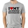 Camisetas Divertidas I Love My Autistic Boyfriend Camiseta GráFica De Moda De Verano I Red Heart My Bf Con Regalos Pa