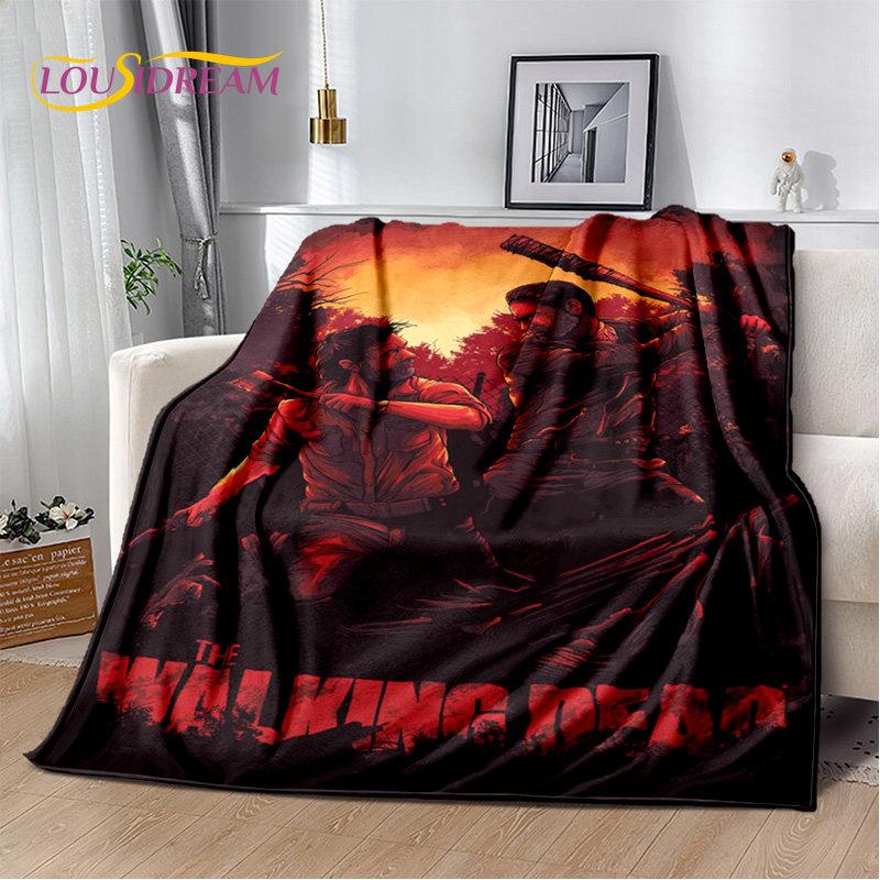 The Walking Dead Horror Soft Plush Blanket,Flannel Blanket Throw Blanket for Living Room Bedroom Bed Sofa Picnic Cover Bettdecke