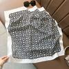 Retro mocha coffee silk scarf double crepe square scarf 111 mulberry silk high-end neck summer new silk scarf