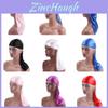 Durag de Cor Sólida Luxuoso Chapéu Pirata Unissex com Acabamento de Seda Suave