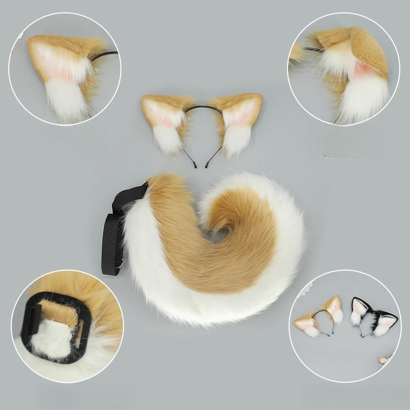 Halloween Shiba Inu Cosplay | Realistic Dog Ears Headband  Horns Cosplay Cat Ears