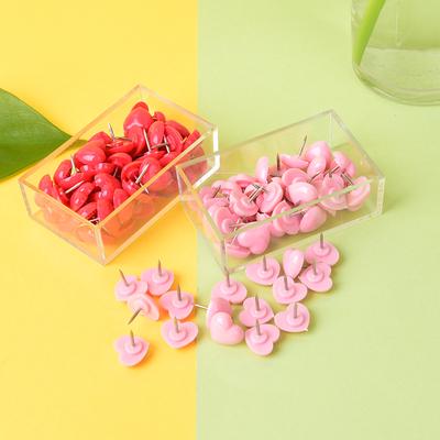 50 Pièces Adorables Punaises en Forme de Cœur de Qualité Supérieure Punaises Murales Pour la Maison