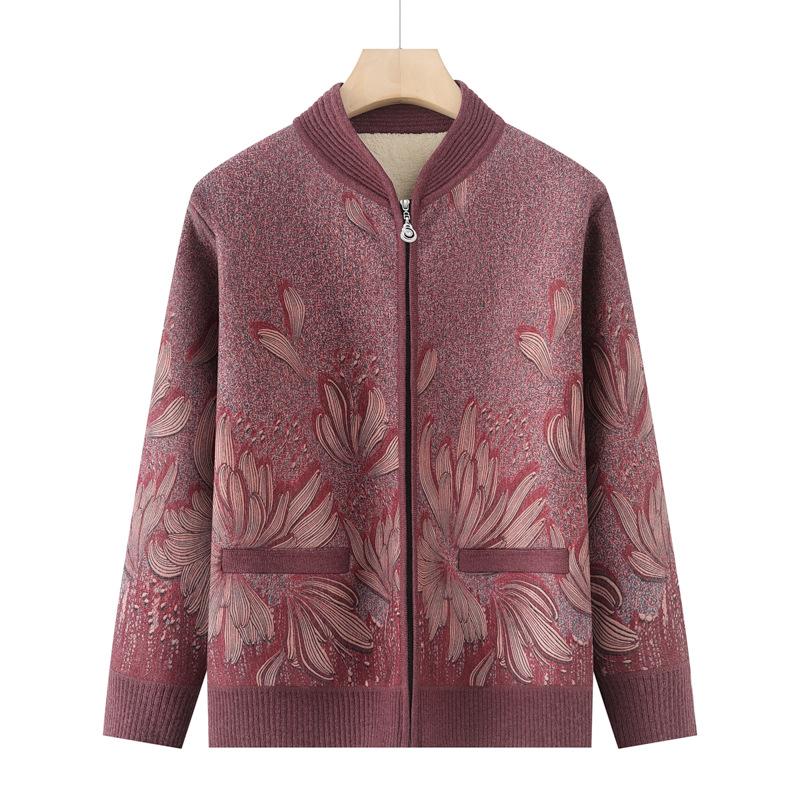 Warm Winter Knitwear: Fleece-Cardigans & Thick Sweaters for Senior Women