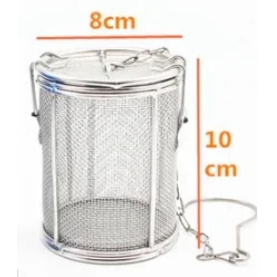 Big Stainless Steel Fine Mesh Strainer Gravy Soup Taste Spice Box Basket Brine Hot Pot Slag Separation Colander Strainers Basket