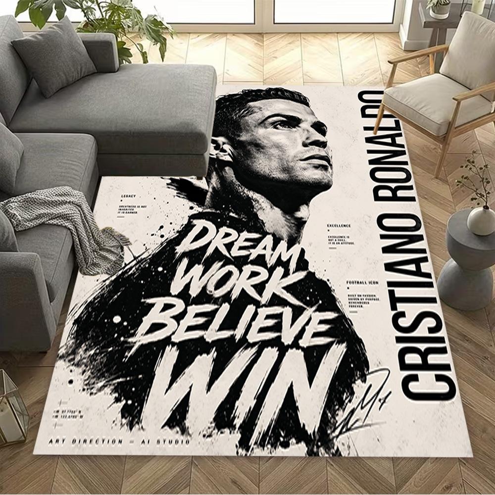 Football Legend Ronaldo Floor Mat Perfect for Outdoor Living Rooms Study Room Hallway Anti-slip Rug Decorate Offices Gift for Festivals