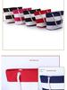 Borsa a Spalla in Corda di Canapa e Tela Super Minimalista Versatile - Ecologica, Design a Strisce da Spiaggia Patchwork