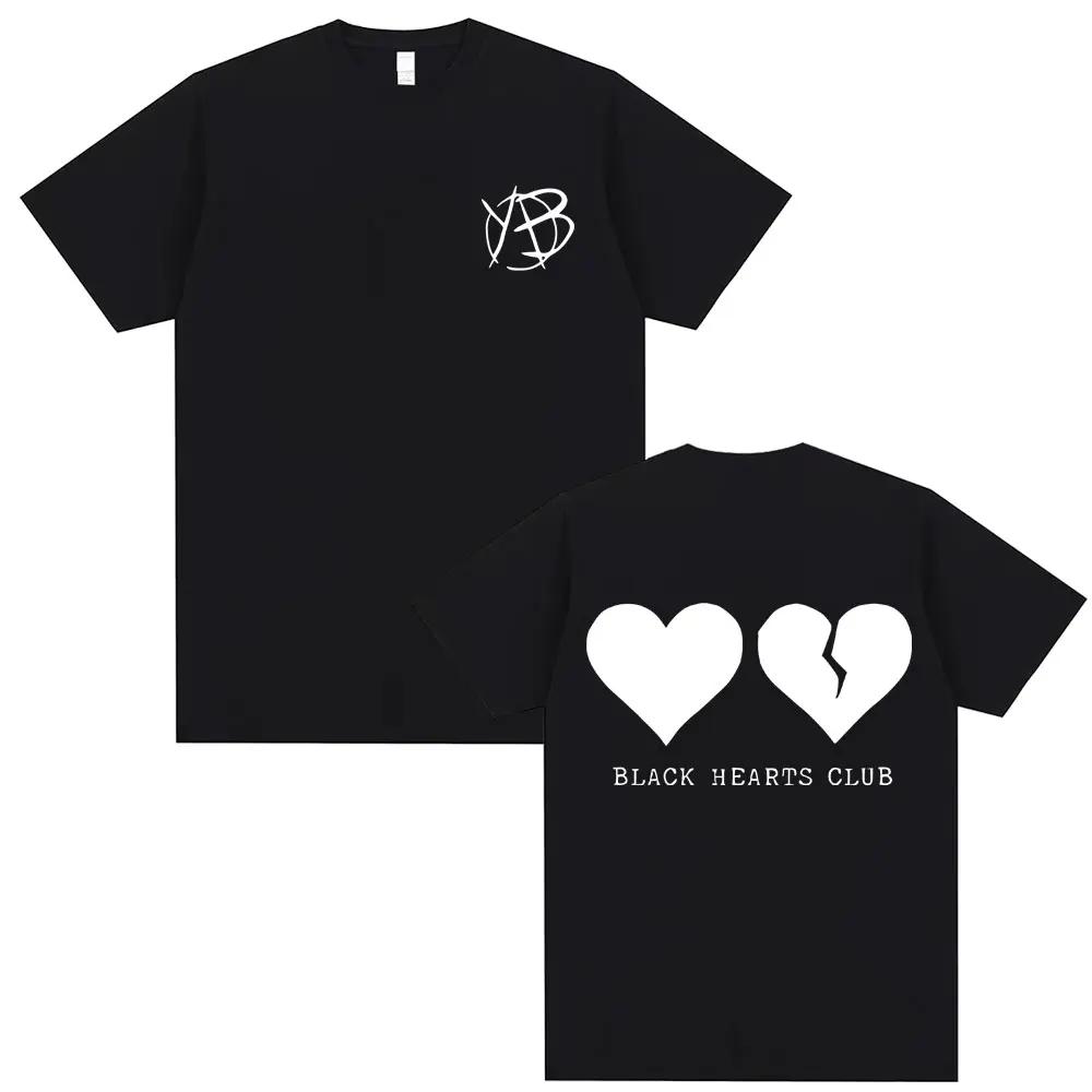 Футболка Singer Yungblud Black Hearts Club Мужская Женская Рок Винтажная Футболка с Коротким Рукавом Мужская Футболки S