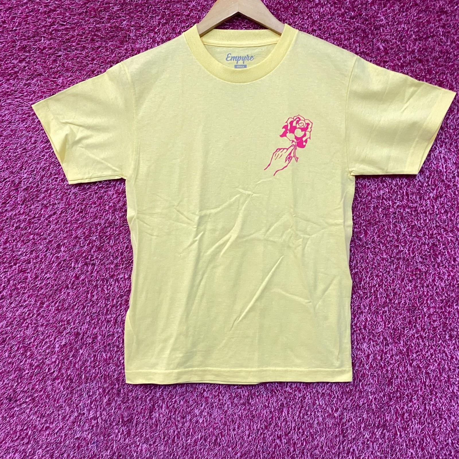 Empyre Love Through Pain Rose Double Sided Graphic Yellow T Shirt Small XXL
