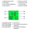 Portable Handheld CO2 Detector 400-5000ppm Carbon Dioxide Meter Air Quality Monitor Temperature Humidity Sensor with Alarm Digital Display for Home