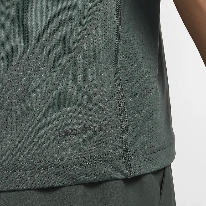 Nike Dri-Fit Rise 365 Ready Feuchtigkeitsableitend Bequem Einfach Rundhals Kurzarm T-Shirt Herren Tops Grün DV9816338