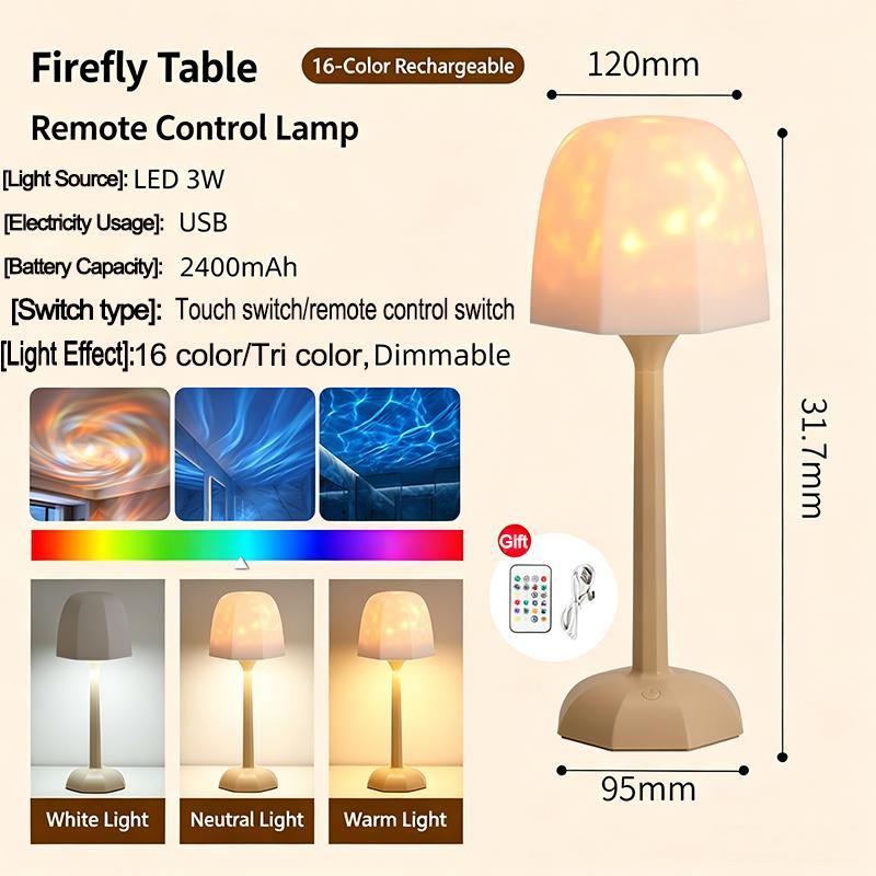 Lampada Impermeabile per Doccia Proiettore Onda Oceanica Luce Galassia Boreale 16 Colori RGB Ricaricabile Telecomando Lampada LED per Doccia Vasca da Bagno Decorazione